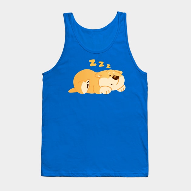 Sleeping Shiba Tank Top by eagletoons